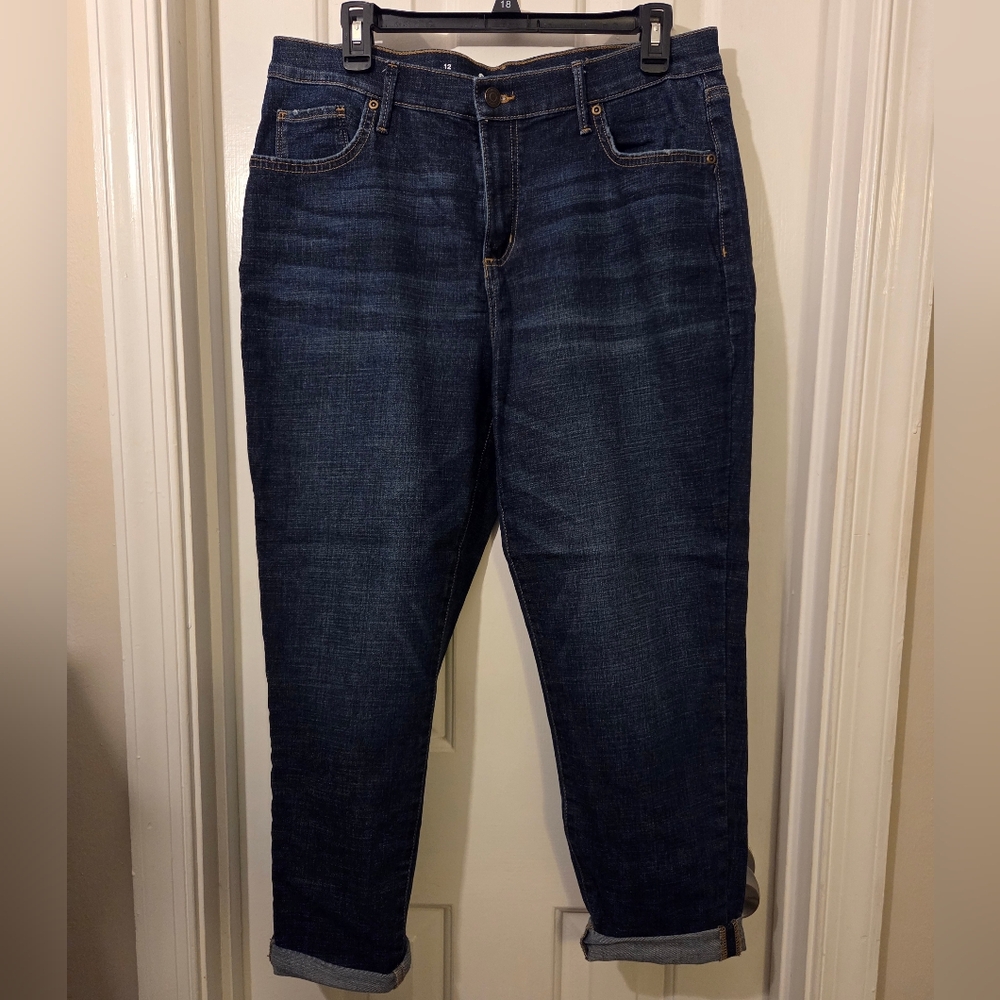 Sonoma Boyfriend Dark Indigo Jeans Pants.  Size 12.